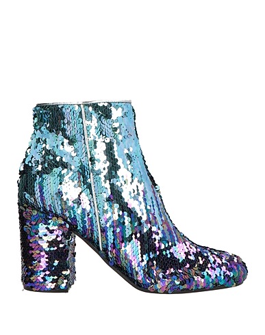 POLLINI Ankle boot Purple Textile fibres