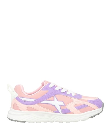 W6YZ Sneakers Pink Leather, Textile fibres