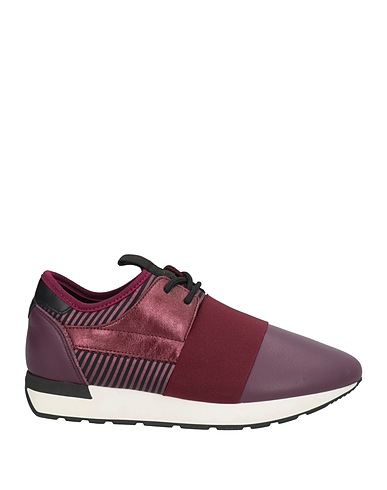 POLLINI Sneakers Plum Leather, Textile fibres