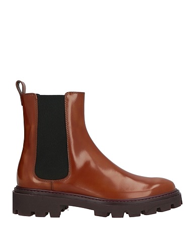 TOD'S Ankle boot Leather, Textile fibres