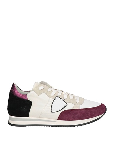 PHILIPPE MODEL Sneakers White Leather, Textile fibers