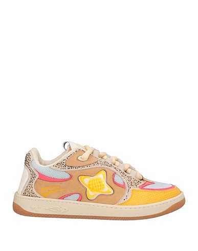 ENTERPRISE JAPAN Sneakers Beige Leather, Textile fibres