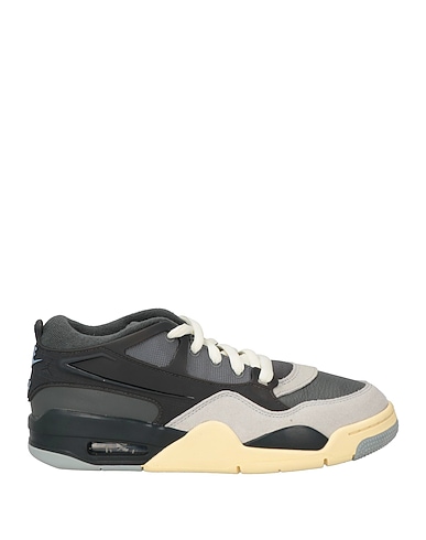 JORDAN Sneakers Charcoal Leather, Textile fibers