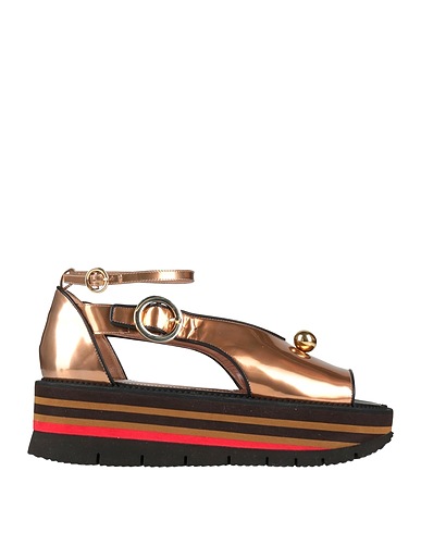 POLLINI Sandals Copper Leather