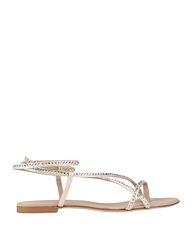 LE SILLA Flip flops Ivory Textile fibres
