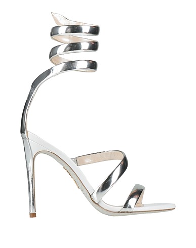 RENE' CAOVILLA Sandals Silver Leather