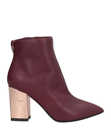 POLLINI Ankle boot Plum Leather