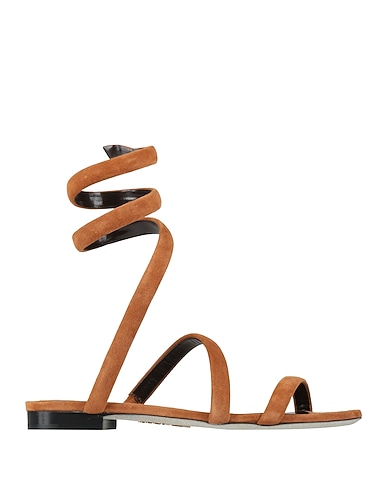 RENE' CAOVILLA Sandals Brown Leather