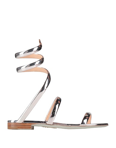 RENE' CAOVILLA Sandals Silver Calfskin