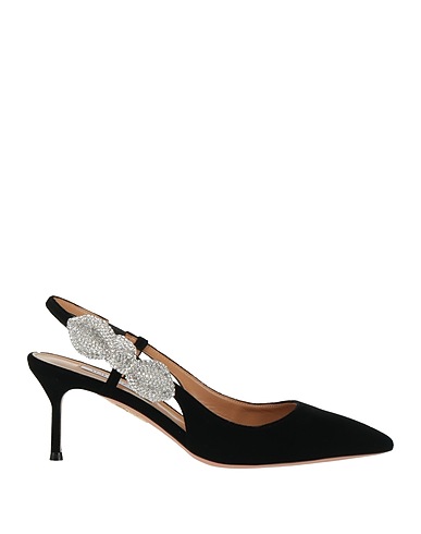 AQUAZZURA Court Black Textile fibres