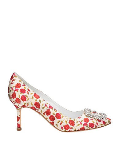 MANOLO BLAHNIK Court Red Textile fibres