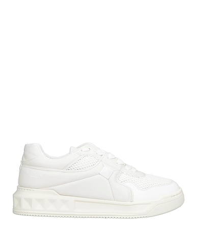 VALENTINO GARAVANI Sneakers White Leather, Textile fibers