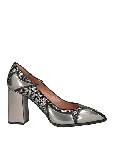 POLLINI Court Silver Leather, Textile fibres