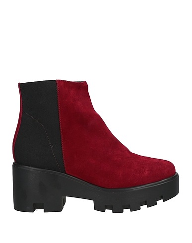 POLLINI Ankle boot Burgundy Leather