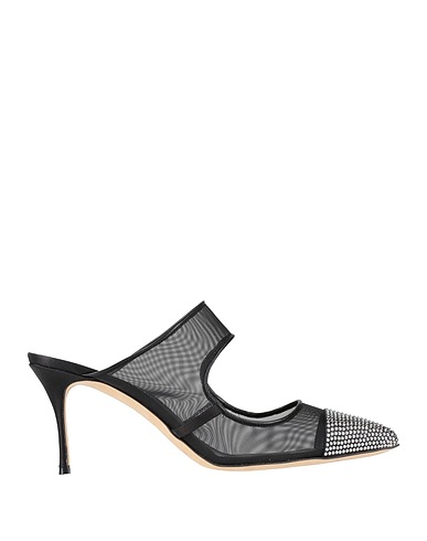 SERGIO ROSSI Mules and clogs Black Textile fibres