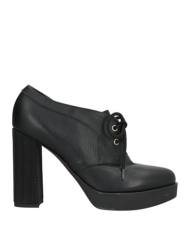 POLLINI Schnürschuhe Schwarz Leder