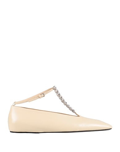 JIL SANDER Ballerinas Cremeweiß Leder