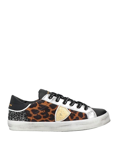 PHILIPPE MODEL Sneakers JUNIOR Black Leather, Textile fibres