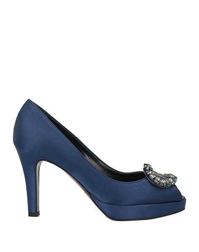 MARTIN CLAY Pumps Blau Gewebefasern