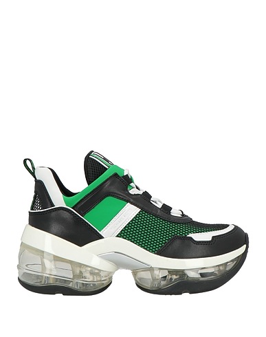 MICHAEL MICHAEL KORS Sneakers Green Leather, Textile fibres