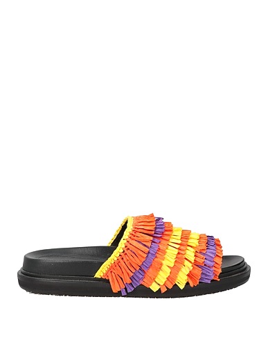 MARNI Sandals Yellow Textile fibers