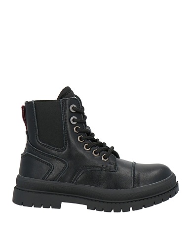 COLMAR Ankle boot Black Leather, Textile fibres