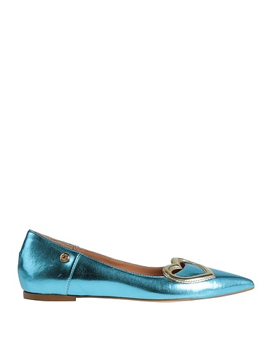LOVE MOSCHINO Ballet flats Azure Leather