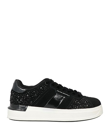 COLMAR Sneakers Black Leather, Textile fibres