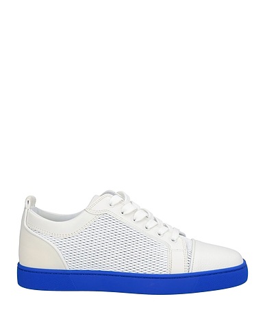 CHRISTIAN LOUBOUTIN Sneakers White Leather, Textile fibres