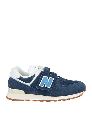 NEW BALANCE Sneakers Navy blue Leather, Textile fibres