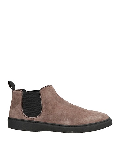 FRAU Ankle boot Grey Leather, Elastic fibres