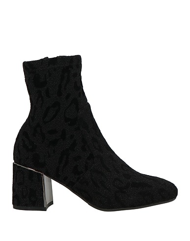 CAFèNOIR Ankle boot Black Textile fibers