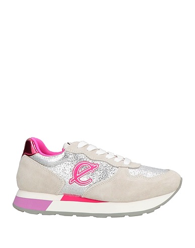 CAFèNOIR Sneakers Silver Leather, Textile fibres