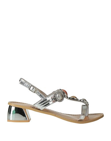 KISS KRISS Flip flops Silver Calfskin