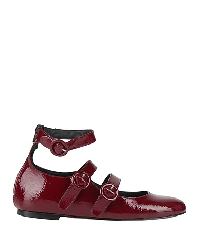 OVYÉ Ballet flats Plum Textile fibres