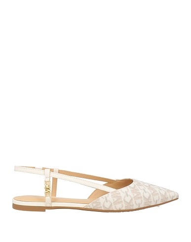MICHAEL MICHAEL KORS Ballerine Bianco Pelle, Fibre tessili