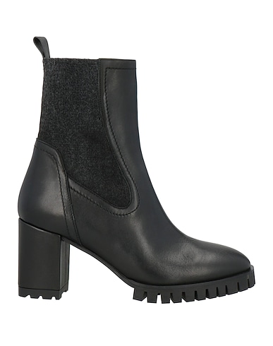 EVALUNA Ankle boot Leather, Textile fibres