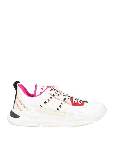 MARNI Sneakers Bianco Pelle, Fibre tessili
