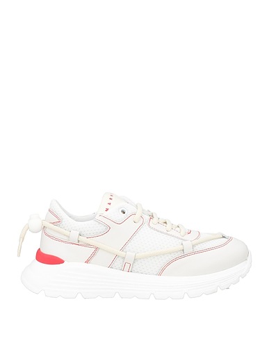 MARNI Sneakers White Leather, Textile fibres