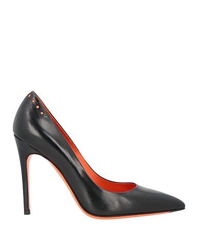SANTONI Court Black Leather