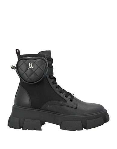 STEVE MADDEN Ankle boot Black Leather, Textile fibres