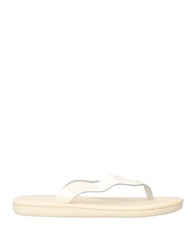 ANCIENT GREEK SANDALS Flip flops Ivory Cowhide
