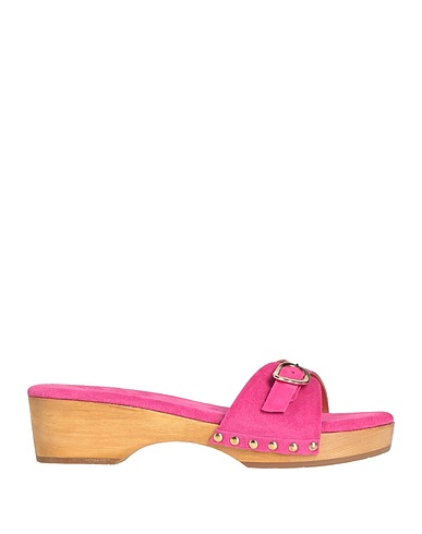 ANCIENT GREEK SANDALS Mules and clogs Fuchsia Textile fibres
