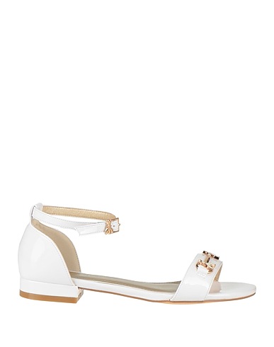 PATRIZIA PEPE Sandals GIRL White Textile fibres