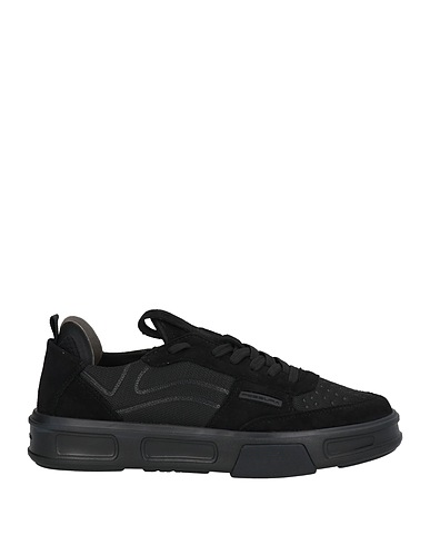 FESSURA Sneakers Black Leather, Textile fibers