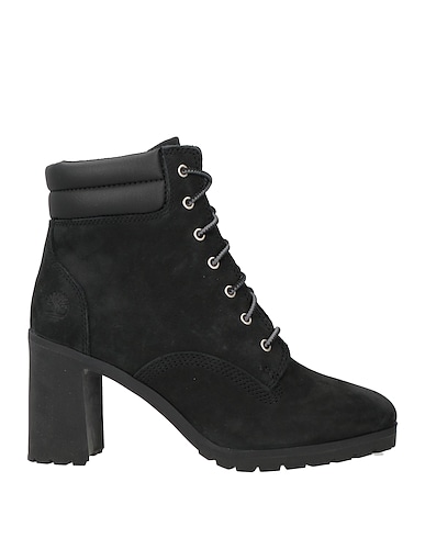 TIMBERLAND Ankle boot Black Leather, Textile fibres