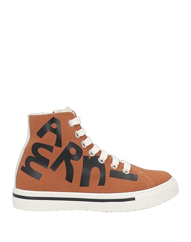 MARNI Sneakers Brown Textile fibres, Leather