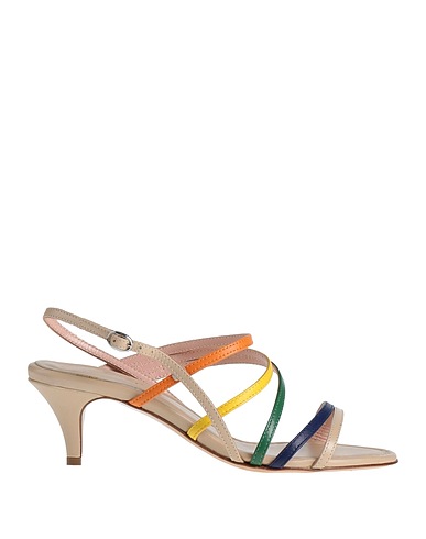 O'DAN LI Sandals Beige Leather