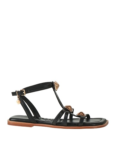 MANUFACTURE D'ESSAI Sandals Black Textile fibres