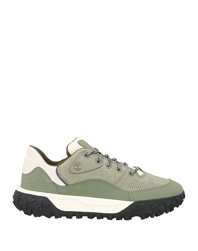 TIMBERLAND Sneakers Military green Leather, Textile fibres